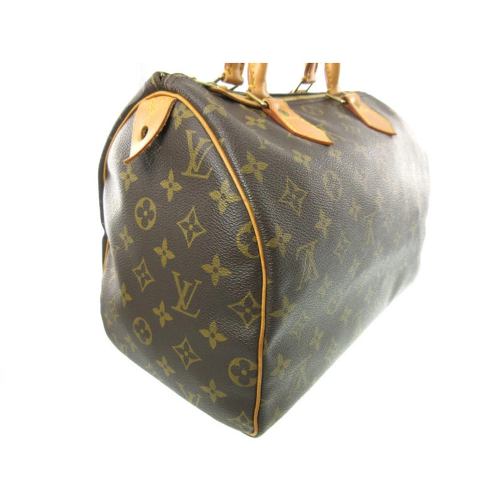 LOUIS VUITTON Speedy Handbag Boston Bag Monogram Canvas Brown Gold - Picture 2 of 8